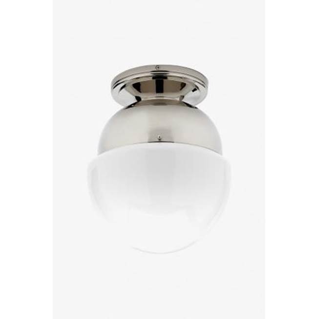 Waterworks Foro Ceiling Flush Mount Large with Glass Shade in Chrome