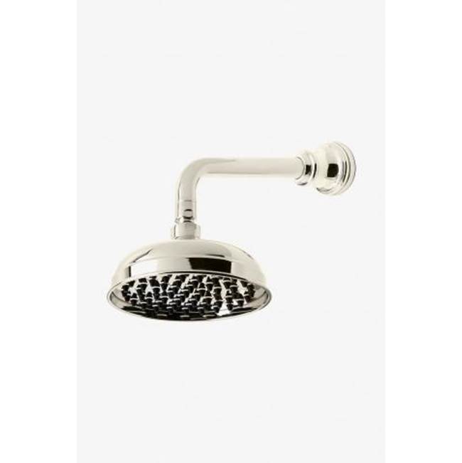Waterworks DISCONTINUED Foro Wall Mounted 6'' Shower Rose, Arm and Flange in Pewter, 1.75gpm (6.6L/min)