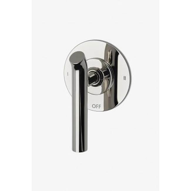 Waterworks Bond Solo Series Two Way Thermostatic Diverter Trim with Roman Numerals and Lever Handle in Burnished Nickel