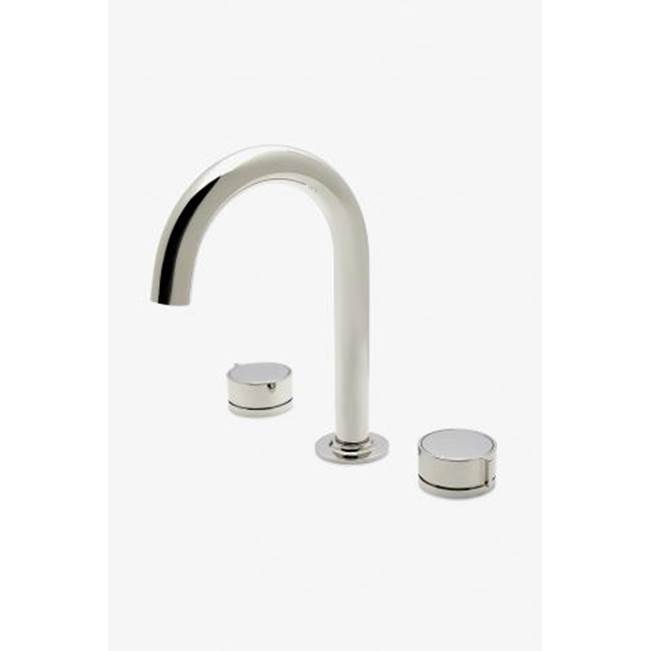 Waterworks Bond Solo Series Gooseneck Lavatory Faucet with Knob Handles in Chrome, 1.2gpm (4.5L/m)