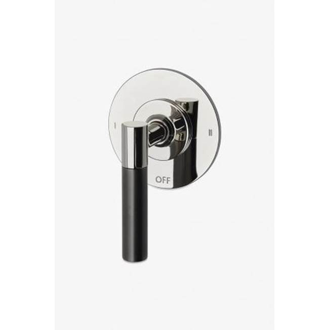 Waterworks COMMERCIAL ONLY Bond Tandem Series Two Way Thermostatic Diverter Trim with Roman Numerals and Two-Tone Lever Handle in Chrome/Chrome
