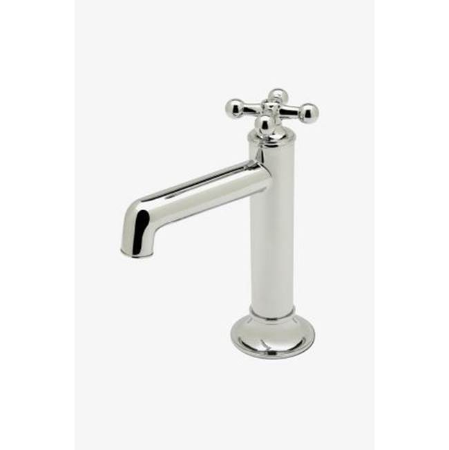 Waterworks Dash One Hole High Profile Bar Faucet with Metal Cross Handle in Nickel, 1.75gpm