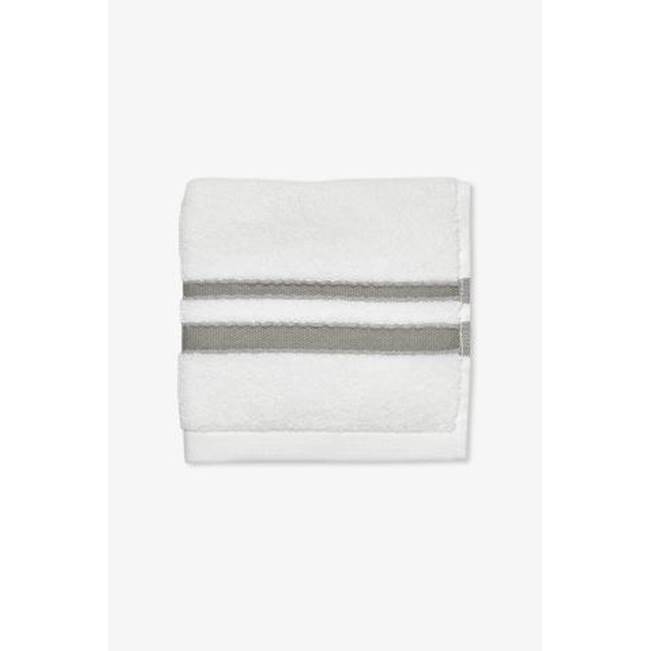 Waterworks Fita Wash Towel in White/Charcoal