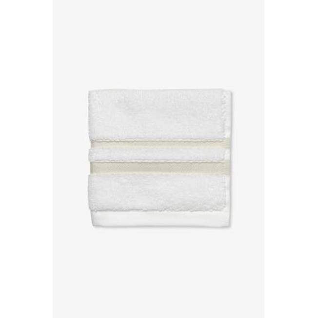 Waterworks Fita Wash Towel in White/Cream