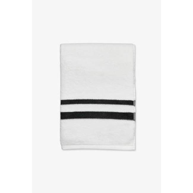 Waterworks Fita Bath Towel in White/Black