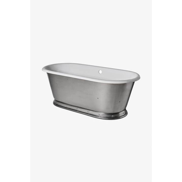 Waterworks Voltaire 67'' x 30'' x 24'' Freestanding Oval Cast Iron Bathtub with Slip Resistance in Unpainted Primed