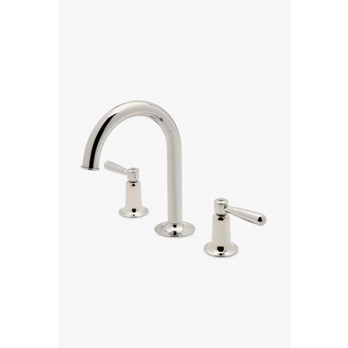 Waterworks COMMERCIAL ONLY Riverun Gooseneck Lavatory Faucet with Lever Handles in Burnished Nickel, 1.2gpm (4.5L/min)
