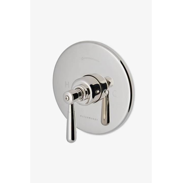 Waterworks COMMERCIAL ONLY Riverun Pressure Balance Control Valve Trim with Lever Handle in Chrome