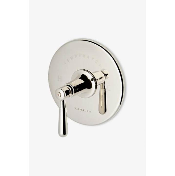 Waterworks Riverun Single Thermostatic Control Valve Trim with Lever Handle in Nickel