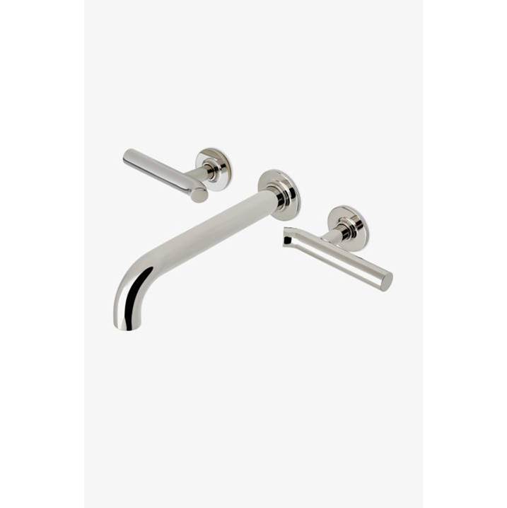 Waterworks COMMERCIAL ONLY Solo Series Wall Mounted Lavatory Faucet with Lever Handles in Nickel, 1.2gpm (4.5 L/min)