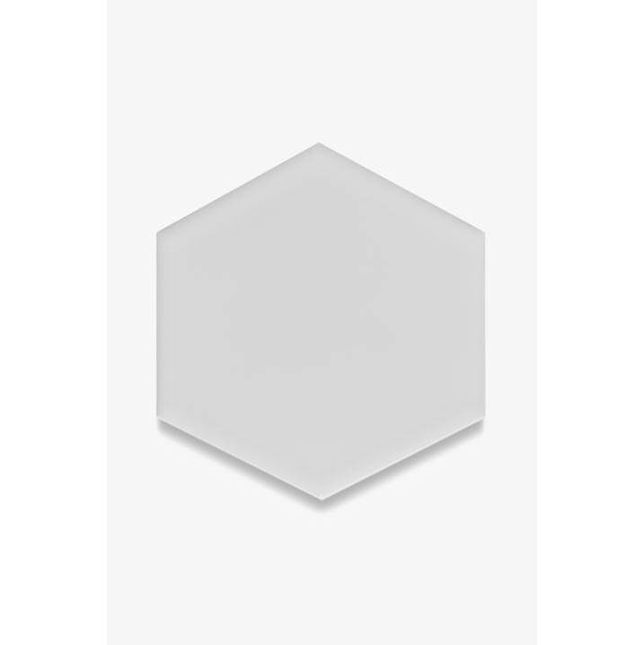 Waterworks Architectonics2 Handmade Field Tile 3'' Hexagon in Gunmetal Glossy Solid