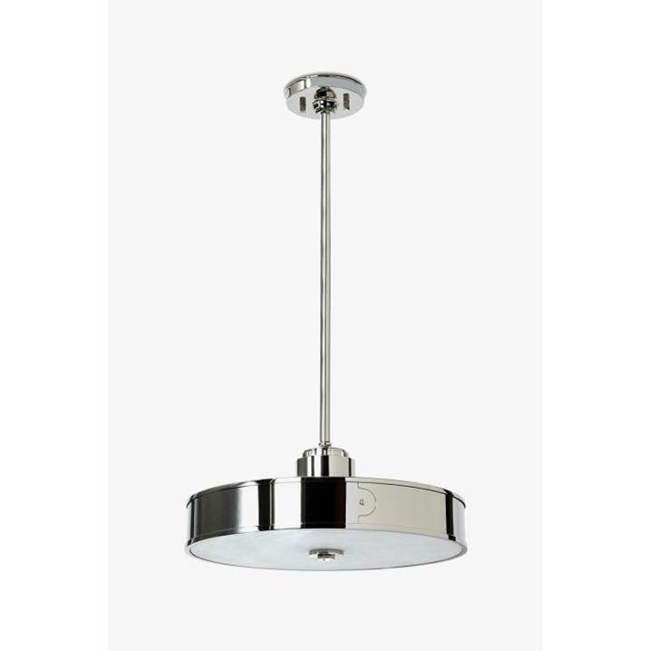 Waterworks Henry Chronos Ceiling Mounted Pendant with Alabaster Diffuser in Brass