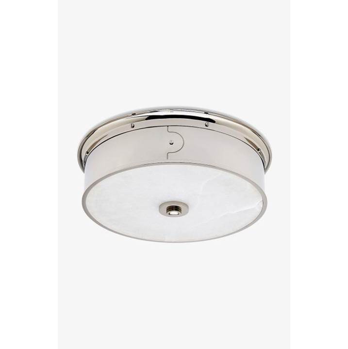 Waterworks Henry Chronos Ceiling Flush Mount with Alabaster Diffuser in Chrome