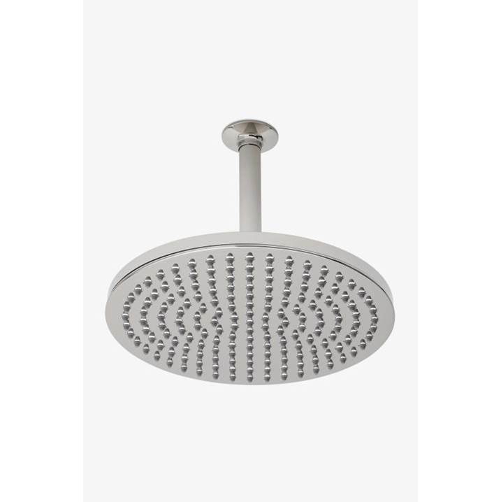 Waterworks .25 12'' Rain Showerhead with 6'' Ceiling Mounted Shower Arm in Burnished Brass, 1.75gpm (6.6L/min)