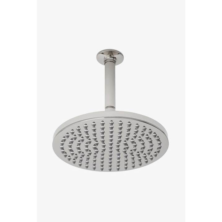 Waterworks .25 10'' Rain Showerhead with 6'' Ceiling Mounted Shower Arm in Brass, 1.75gpm (6.6L/min)