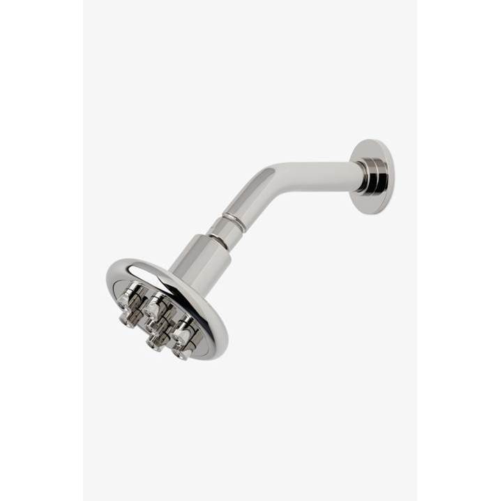 Waterworks DISCONTINUED Isla 4 1/4'' Showerhead with 6'' Wall Mounted 45 Degree Shower Arm in Matte Gold, 1.75gpm (6.6L/min)