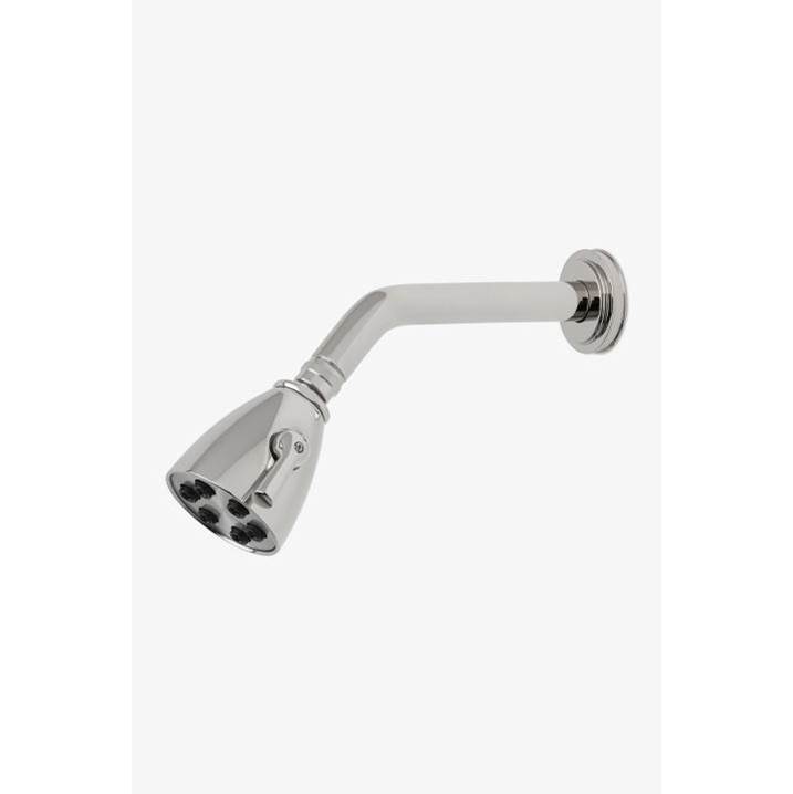 Waterworks Aero 2 3/4'' Showerhead with Adjustable Spray with 8'' Wall Mounted 45 Degree Shower Arm in Nickel, 1.75gpm (6.6L/min)