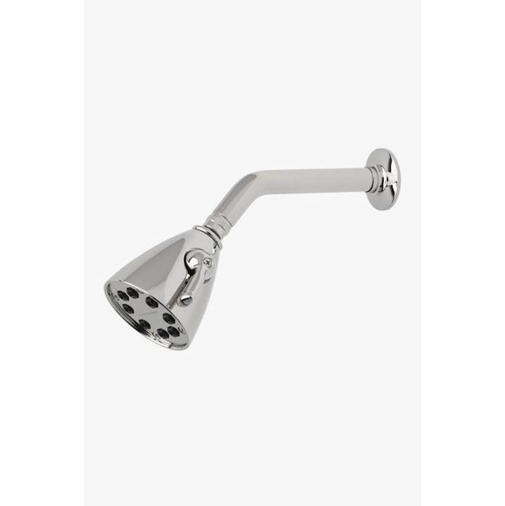 Waterworks Dash 3 1/2'' Showerhead with Adjustable Spray with 8'' Wall Mounted 45 Degree Shower Arm in Matte Nickel, 1.75gpm (6.6L/min)