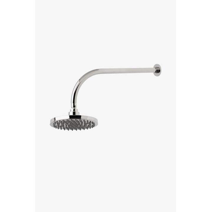 Waterworks DISCONTINUED Isla 8'' Rain Showerhead with 18'' Wall Mounted 90 Degree Shower Arm in Vintage Brass, 1.75gpm (6.6L/min)