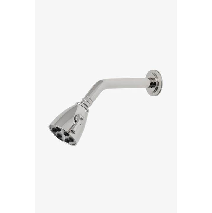 Waterworks Universal 2 3/4'' Showerhead with Adjustable Spray with 8'' Wall Mounted 45 Degree Shower Arm and Low Profile Classic Flange in Burnished Nickel