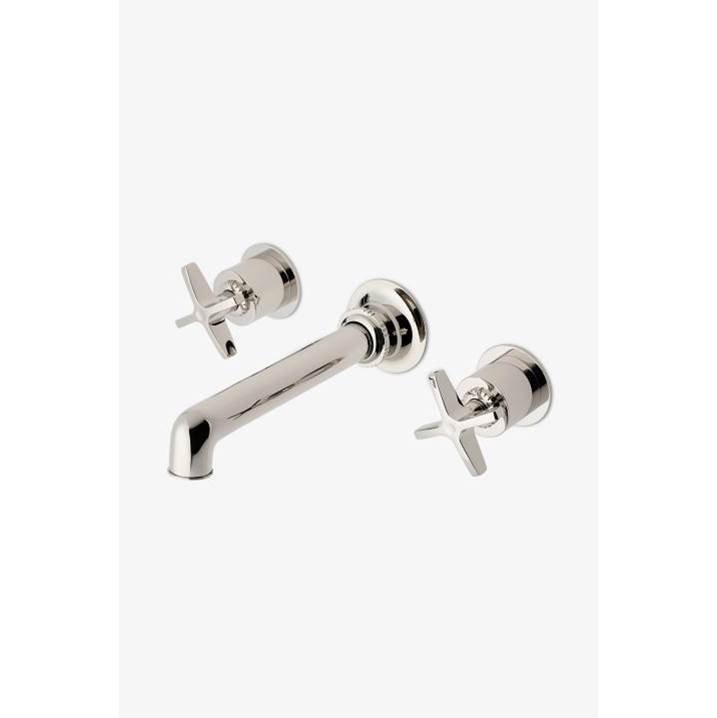 Waterworks COMMERCIAL ONLY Henry Chronos Wall Mounted Lavatory Faucet with Cross Handles in Brass, 1.2gpm (4.5 L/min)