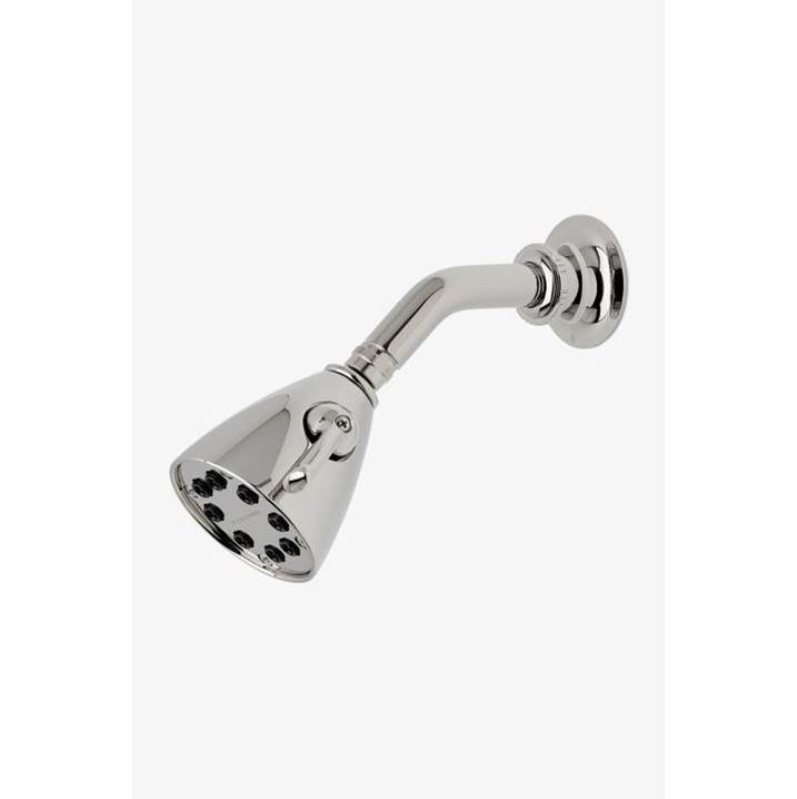 Waterworks Henry Chronos 3 1/2'' Showerhead with Adjustable Spray with 6'' Wall Mounted 45 Degree Shower Arm in Nickel, 1.75gpm (6.6L/min)