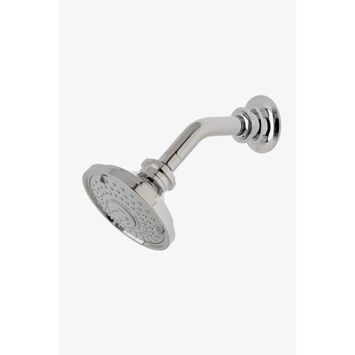 Waterworks Henry Chronos 5'' Showerhead with Adjustable Spray with 6'' Wall Mounted 45 Degree Shower Arm in Gold, 1.75gpm (6.6L/min)