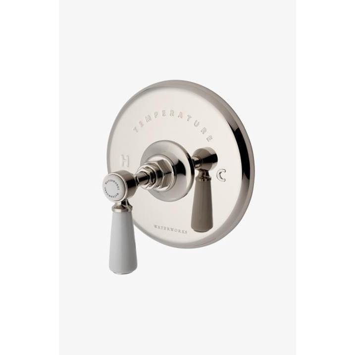 Waterworks Studio COMMERCIAL ONLY Highgate Thermostatic Control Valve Trim with Lever Handle in Matte Chrome