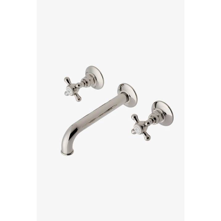 Waterworks Studio COMMERCIAL ONLY Highgate Wall Mounted Lavatory Faucet with Cross Handles in Matte Gold PVD, 1.2gpm (4.5 L/min)