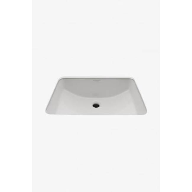 Waterworks Studio Clara Undermount Rectangular Vitreous China Lavatory Sink Double Glazed 20 1/16x14 1/8x8  in White