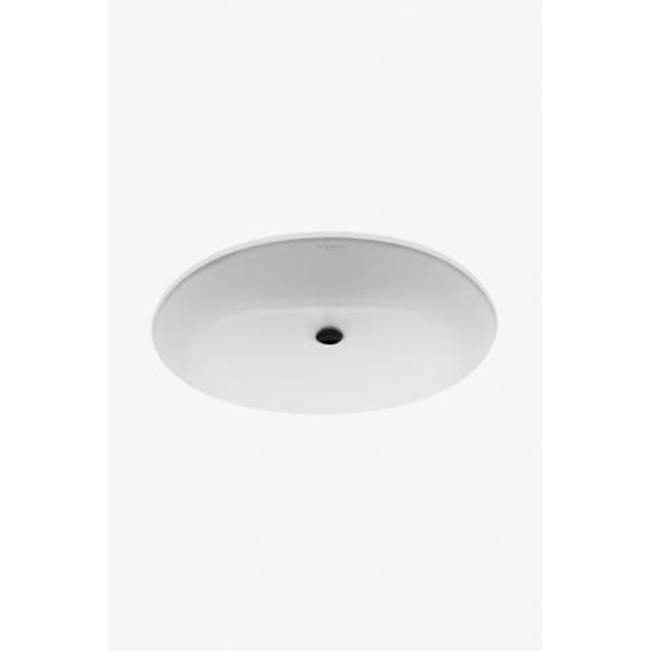 Waterworks Studio Clara Undermount Oval Vitreous China Single Glazed Lavatory Sink 18 1/4'' x 12 3/4'' x 7 1/4'' in White