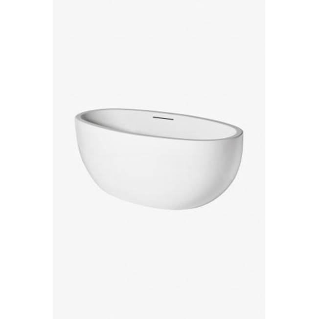 Waterworks Studio Styli 66'' x 32'' x 24'' Freestanding Acrylic Oval Bathtub in White