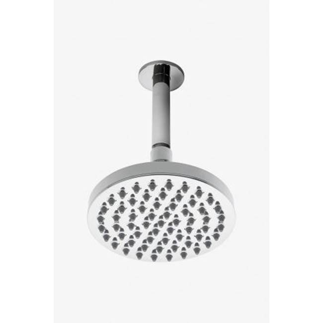 Waterworks Studio COMMERCIAL ONLY Decibel 6'' Ceiling Mounted Shower Arm and Flange in Matte Black