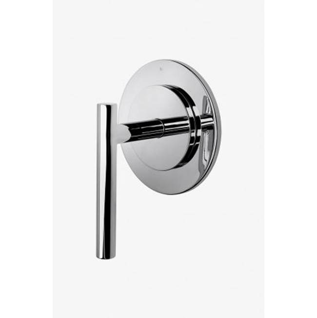 Waterworks Studio Decibel Two Way Diverter Valve Trim for Pressure Balance with Modern Dot and Metal Lever in Chrome