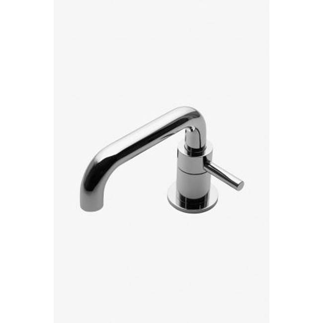 Waterworks Studio Flyte Low Profile One Hole Deck Mounted Lavatory Faucet with Metal Lever Handle in Matte Black, 1.2gpm (4.5L/min)
