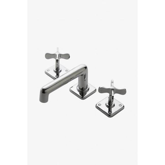Waterworks Studio COMMERCIAL ONLY Ludlow Lavatory Faucet with Cross Handles in Burnished Brass PVD, 1.2gpm (4.5L/m)