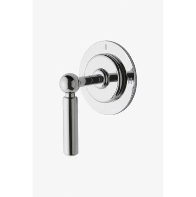 Waterworks Studio COMMERCIAL ONLY Ludlow Three Way Diverter Valve Trim for Pressure Balance with Roman Numerals and Lever Handle in Matte Chrome