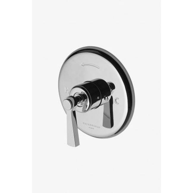 Waterworks Studio COMMERCIAL ONLY Transit Pressure Balance Control Valve Trim with Metal Lever Handle in Matte Nickel