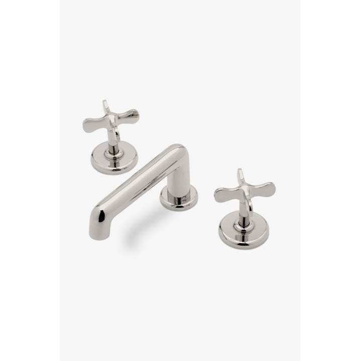 Waterworks Studio COMMERCIAL ONLY Ludlow Volta Lavatory Faucet with Cross Handles in Matte Champagne Gold PVD, 1.2gpm (4.5L/min)