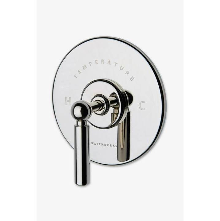 Waterworks Studio Ludlow Volta Thermostatic Control Valve Trim with Lever Handle in Burnished Nickel