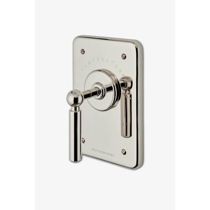 Waterworks Studio Ludlow Thermostatic Control Valve Trim with Lever Handle in Burnished Brass