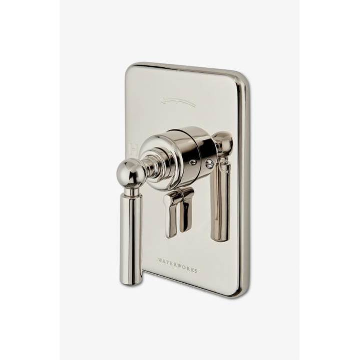 Waterworks Studio Ludlow Pressure Balance with Diverter Trim with Lever Handle in Chrome