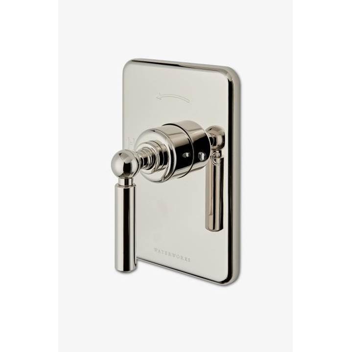 Waterworks Studio COMMERCIAL ONLY Ludlow Pressure Balance Control Valve Trim with Lever Handle in Nickel PVD