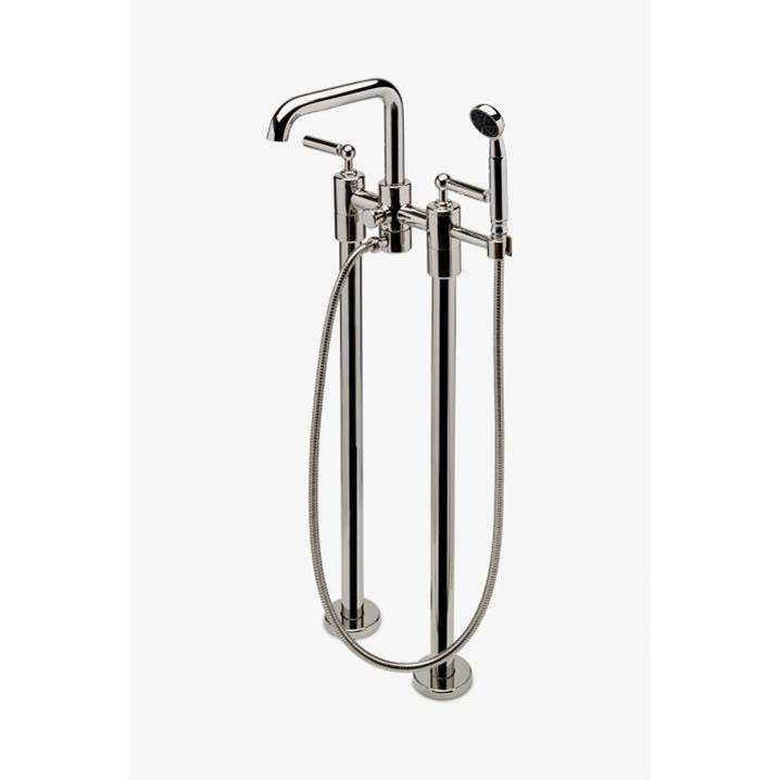 Waterworks Studio Ludlow Floor Mounted Exposed Tub Filler with Handshower and Lever Handles in Copper, 1.75gpm (6.6L/m)