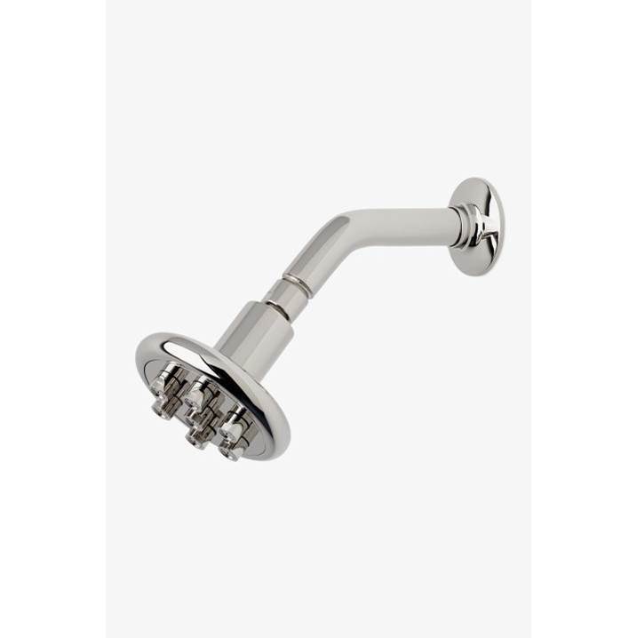 Waterworks Studio Ludlow Volta 4 1/4'' Showerhead with 6'' Wall Mounted 45 Degree Shower Arm in Gold, 1.75gpm (6.6L/min)