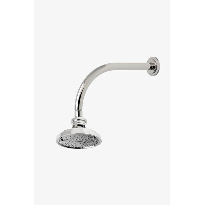 Waterworks Studio Transit 5'' Showerhead with Adjustable Spray with 12'' Wall Mounted 90 Degree Shower Arm in Vintage Brass, 1.75gpm (6.6L/min)
