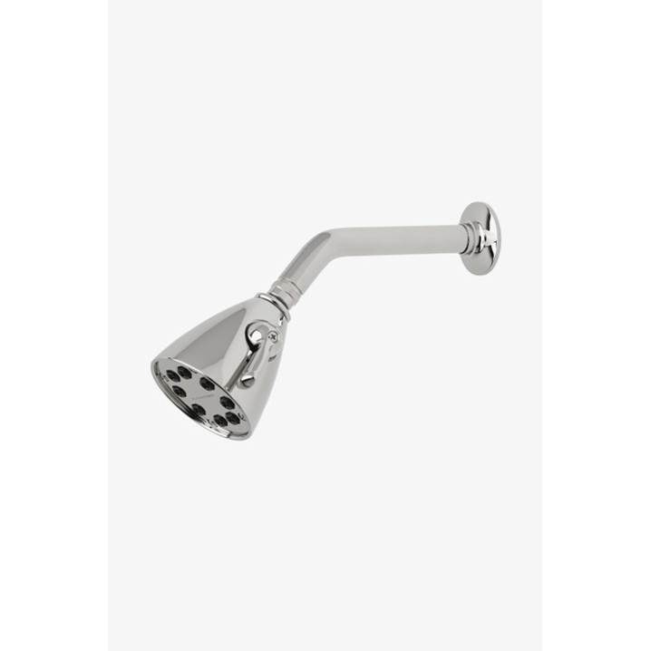 Waterworks Studio Highgate 3 1/2'' Showerhead with Adjustable Spray with 8'' Wall Mounted 45 Degree Shower Arm in Burnished Nickel, 1.75gpm (6.6L/min)