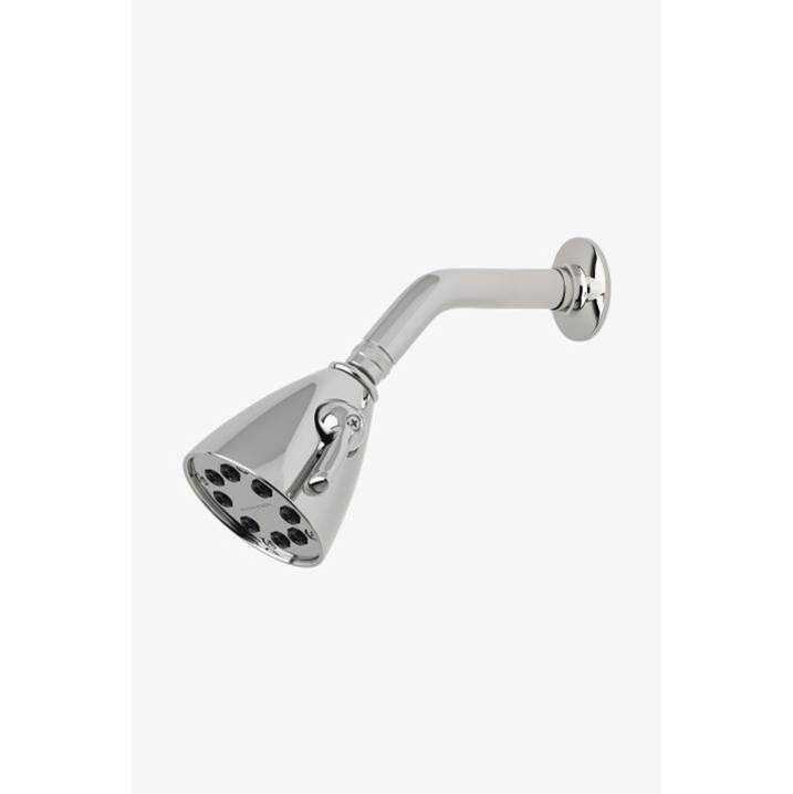 Waterworks Studio Highgate 3 1/2'' Showerhead with Adjustable Spray with 6'' Wall Mounted 45 Degree Shower Arm in Matte Nickel, 1.75gpm (6.6L/min)