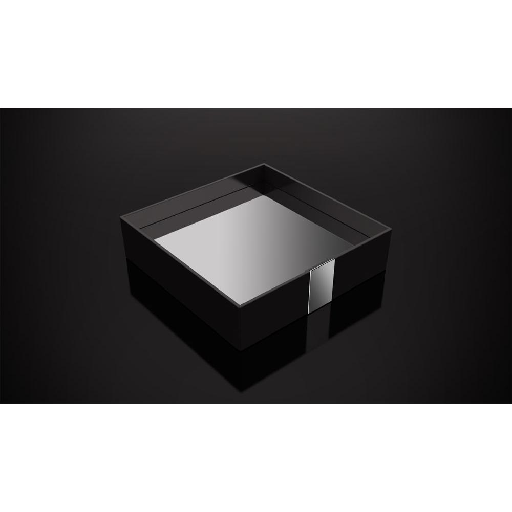 Zen Design One Square Tray W 8 5/8'' x D 8 5/8'' x H 2 1/8'' Black