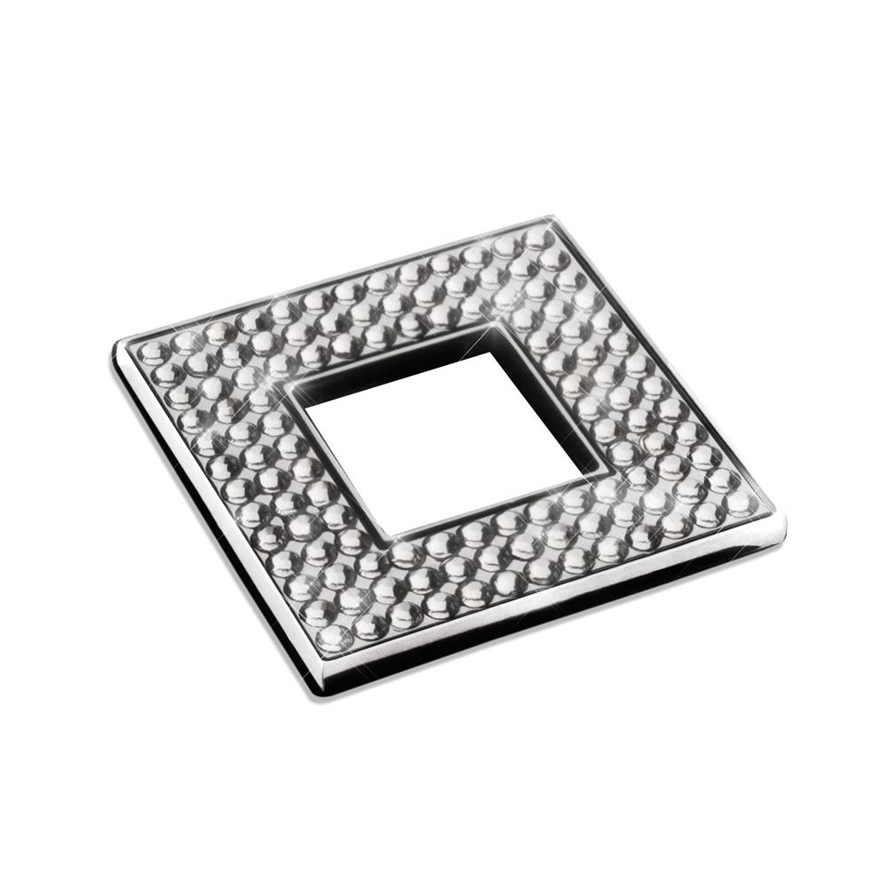 Zen Design Diamond Square Knob Width 2 3/8'' x Height 2 3/8'' Polished Chrome